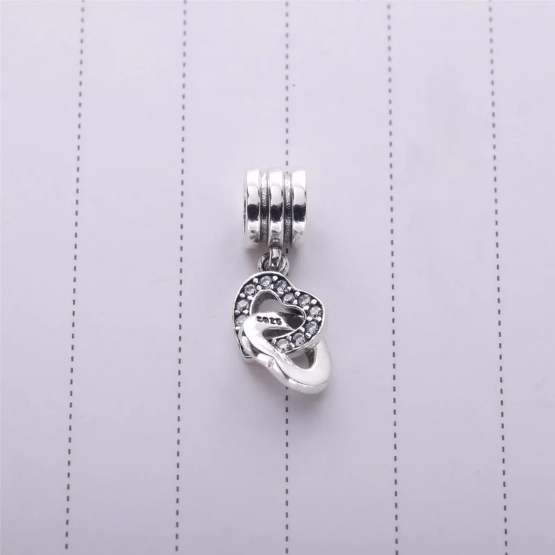 (imagen para) Charm colgante corazones entrelazado - PANDORA - Ver 4