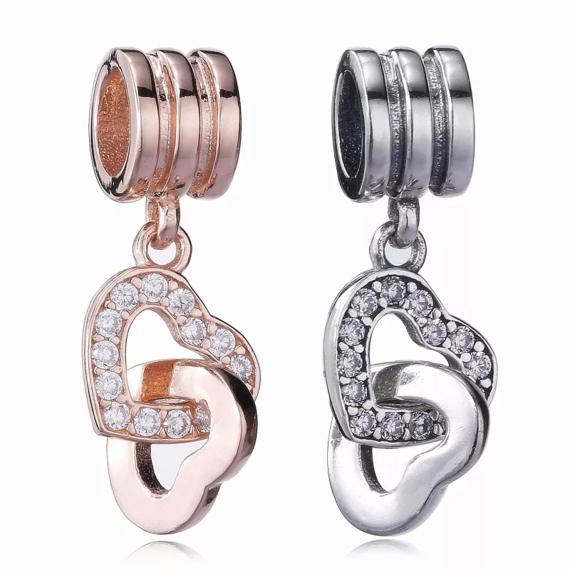 (imagen para) Charm colgante corazones entrelazado - PANDORA - Ver 5