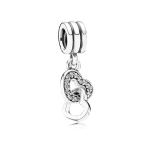 (imagen para) Charm colgante corazones entrelazado - PANDORA