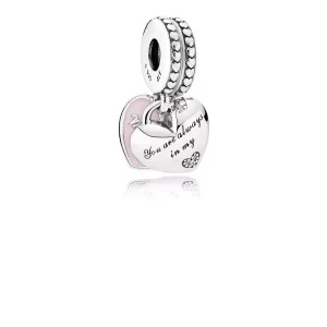 (imagen para) Charm colgante Corazones Madre e Hija - PANDORA