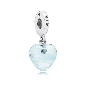 (imagen para) Charm colgante cristal de Murano Cristal Coraz&oacute;n Azul - PANDORA