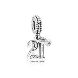 (imagen para) Charm colgante en plata de ley 21 A&ntilde;os de Amor - PANDORA