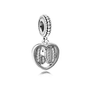 (imagen para) Charm colgante en plata de ley 60 A&ntilde;os de Amor - PANDORA