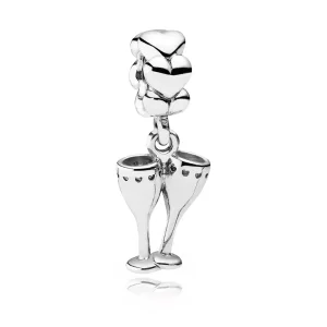 Charm colgante en plata de ley Aclamaciones PANDORA (imagen para) Charm colgante en plata de ley Aclamaciones PANDORA