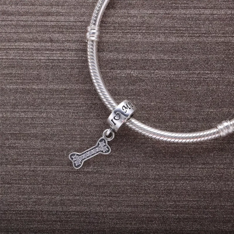 (imagen para) Charm colgante en plata de ley Amo a mi perro PANDORA - Ver 4