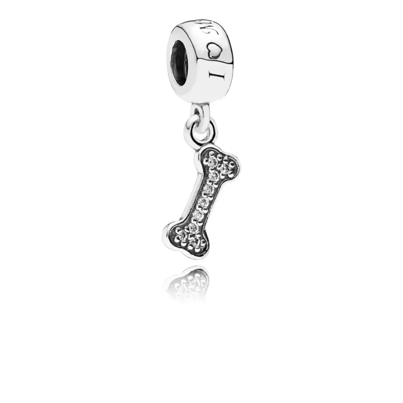 (imagen para) Charm colgante en plata de ley Amo a mi perro PANDORA