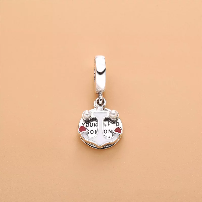 (imagen para) Charm colgante en plata de ley Ancla del Amor - PANDORA - Ver 2