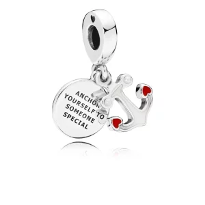 (imagen para) Charm colgante en plata de ley Ancla del Amor - PANDORA