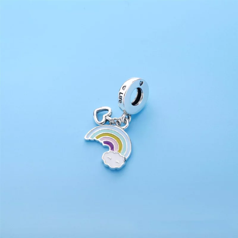 (imagen para) Charm colgante en plata de ley Arco Iris del Amor - PANDORA - Ver 3