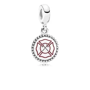 (imagen para) Charm colgante en plata de ley Bombero PANDORA