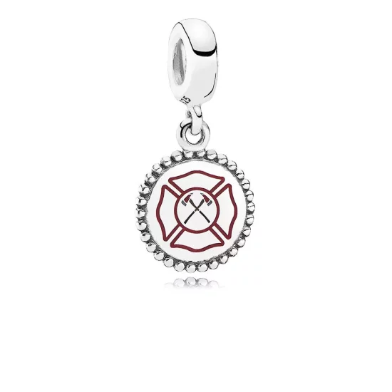 (imagen para) Charm colgante en plata de ley Bombero PANDORA