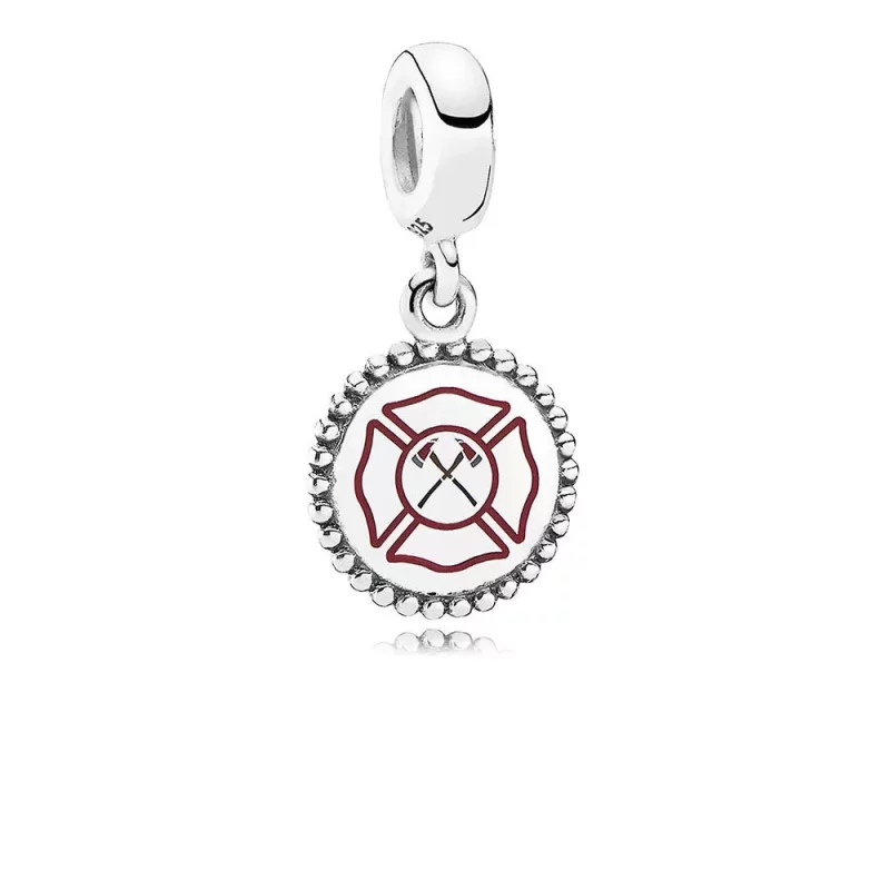 (imagen para) Charm colgante en plata de ley Bombero PANDORA