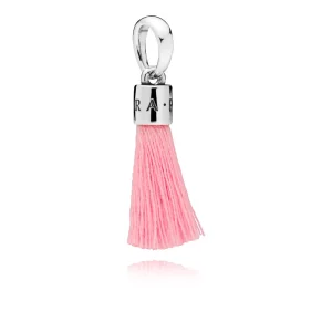 (imagen para) Charm colgante en plata de ley Borla Rosa - PANDORA
