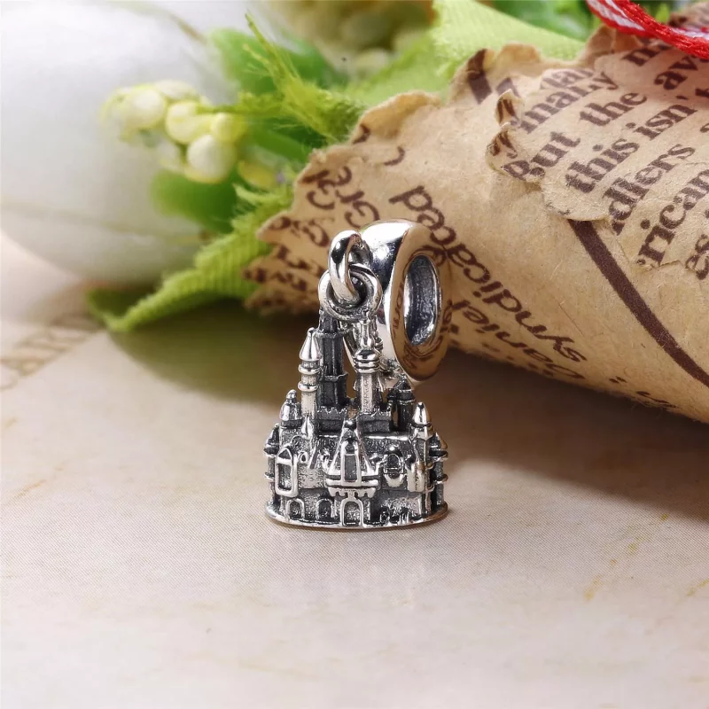 (imagen para) Charm colgante en plata de ley Castillo PANDORA - Ver 2