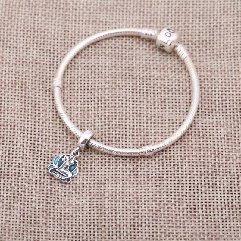 (imagen para) Charm colgante en plata de ley Concha con Ariel y el Mar - PANDORA - Ver 2