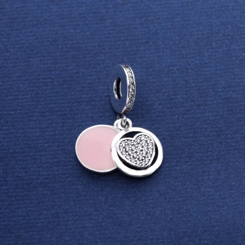 (imagen para) Charm colgante en plata de ley Coraz&oacute;n Devoto - PANDORA - Ver 2