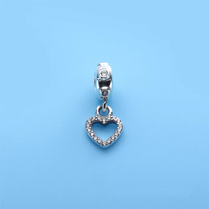 (imagen para) Charm colgante en plata de ley Coraz&oacute;n PANDORA - Ver 2
