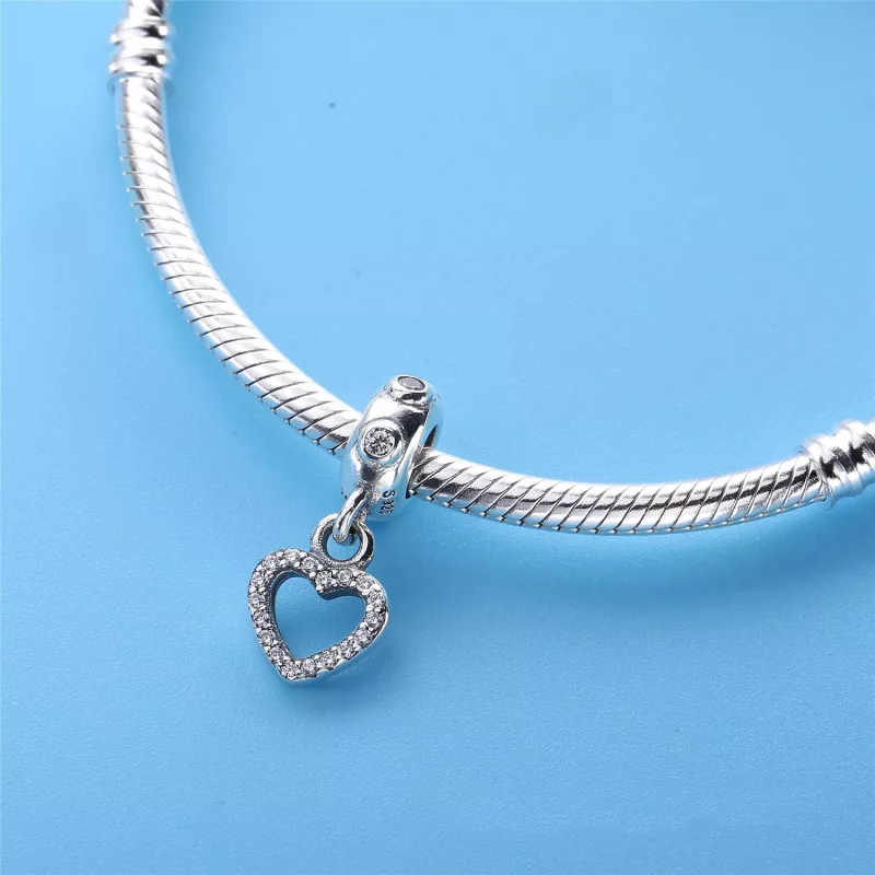(imagen para) Charm colgante en plata de ley Coraz&oacute;n PANDORA - Ver 4