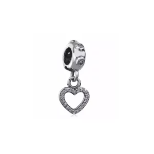 (imagen para) Charm colgante en plata de ley Coraz&oacute;n PANDORA