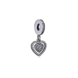 (imagen para) Charm colgante en plata de ley Coraz&oacute;n PANDORA