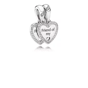 (imagen para) Charm colgante en plata de ley Corazones de la Amistad - PANDORA