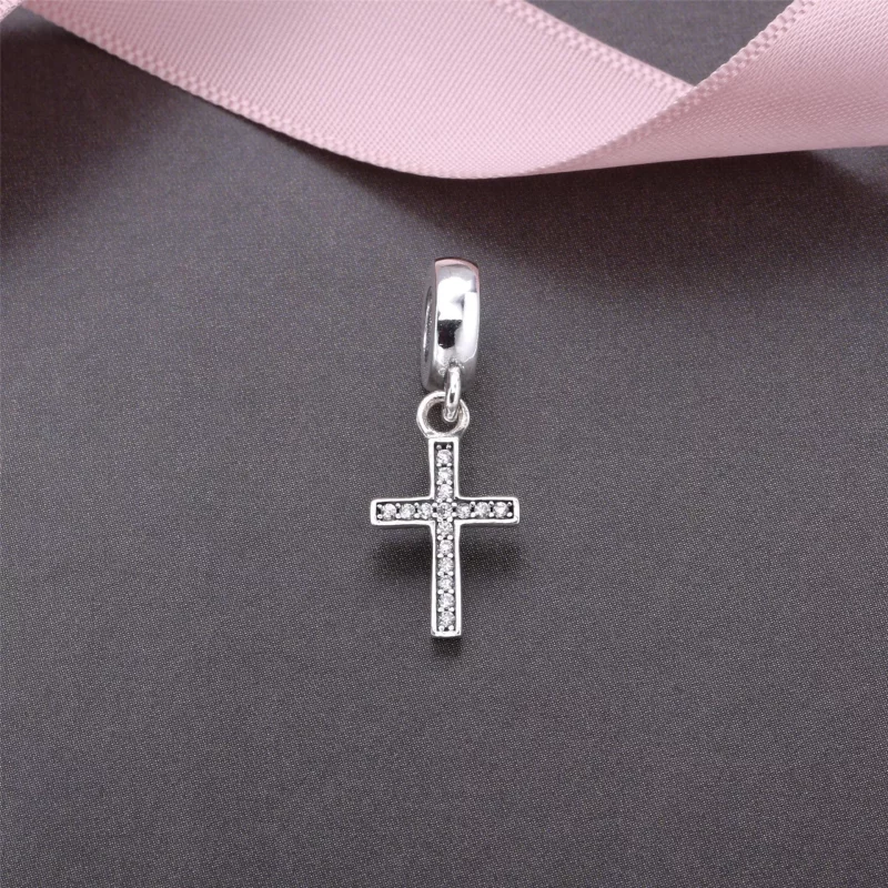 (imagen para) Charm colgante en plata de ley Cruz PANDORA - Ver 2