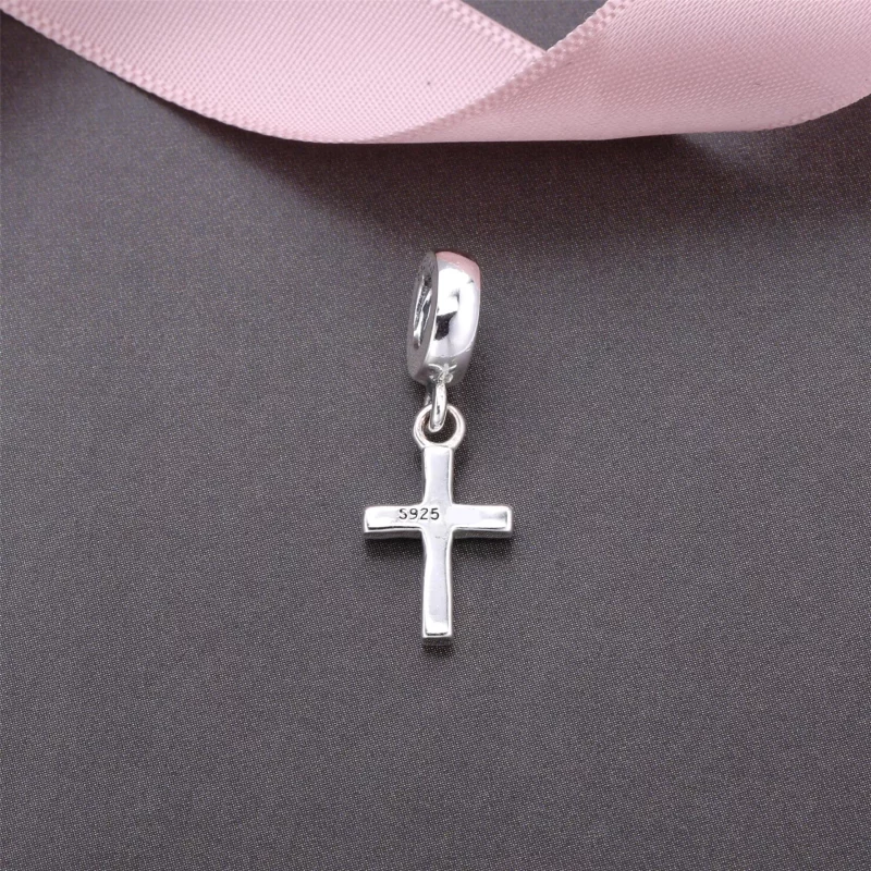 (imagen para) Charm colgante en plata de ley Cruz PANDORA - Ver 3