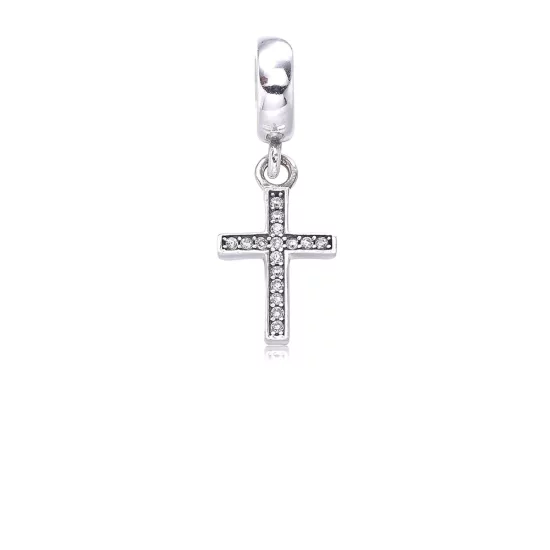 (imagen para) Charm colgante en plata de ley Cruz PANDORA