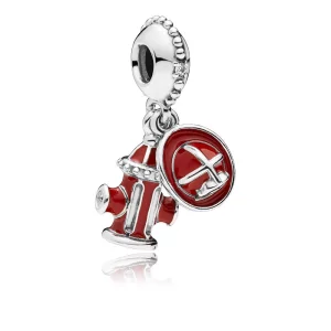 (imagen para) Charm colgante en plata de ley Esenciales de bombero PANDORA