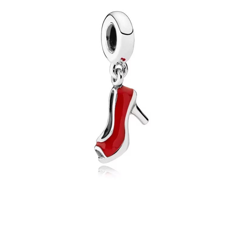 (imagen para) Charm colgante en plata de ley Estilete rojo PANDORA