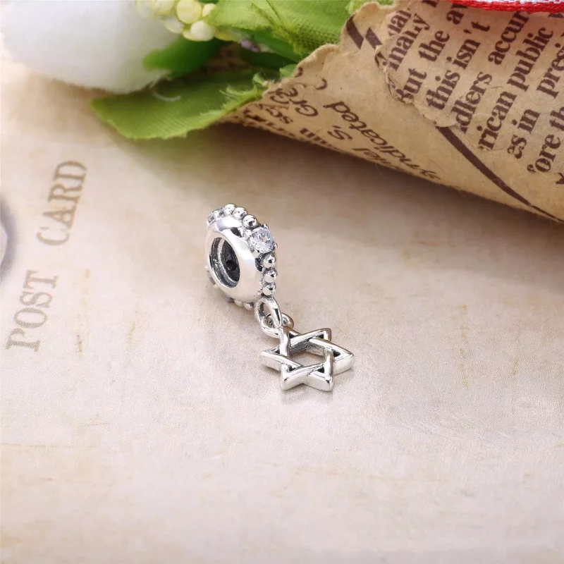 (imagen para) Charm colgante en plata de ley Estrella de David PANDORA - Ver 3