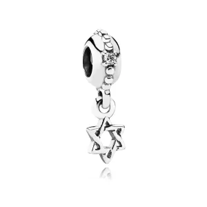 (imagen para) Charm colgante en plata de ley Estrella de David PANDORA