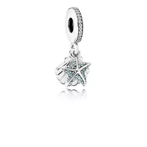 Charm colgante en plata de ley Estrella de Mar Tropical y Concha - PANDORA (imagen para) Charm colgante en plata de ley Estrella de Mar Tropical y Concha - PANDORA