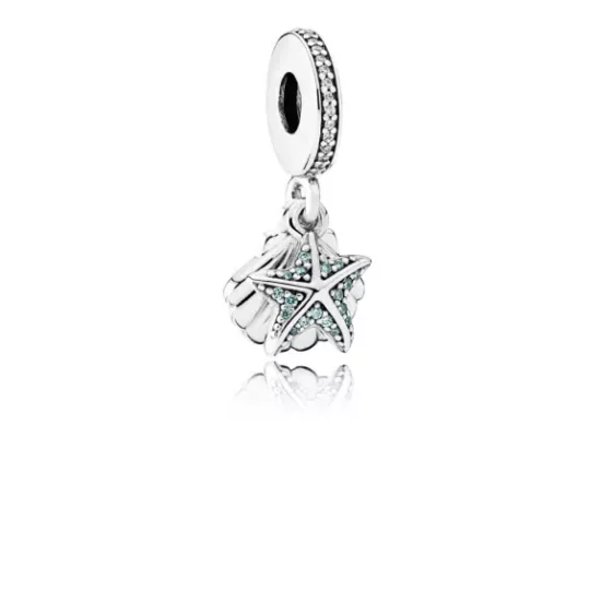 (imagen para) Charm colgante en plata de ley Estrella de Mar Tropical y Concha - PANDORA
