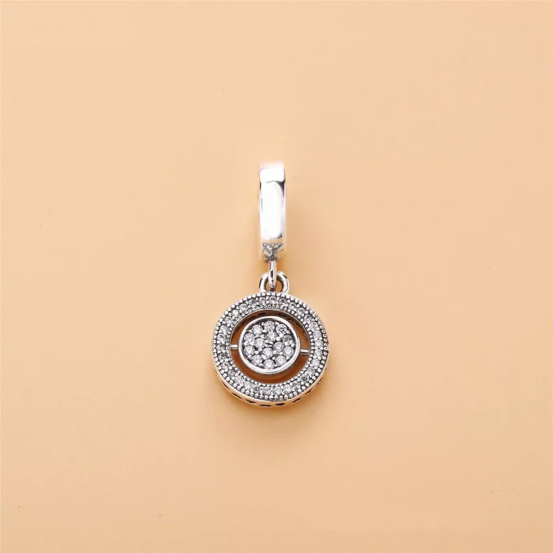 (imagen para) Charm colgante en plata de ley Firma PANDORA Girando - Ver 2
