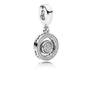 (imagen para) Charm colgante en plata de ley Firma PANDORA Girando