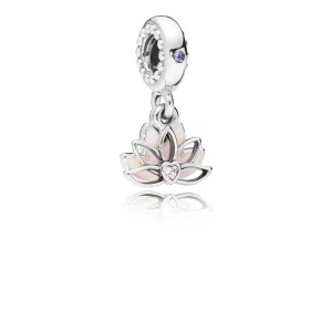 (imagen para) Charm colgante en plata de ley Flor de loto sereno PANDORA