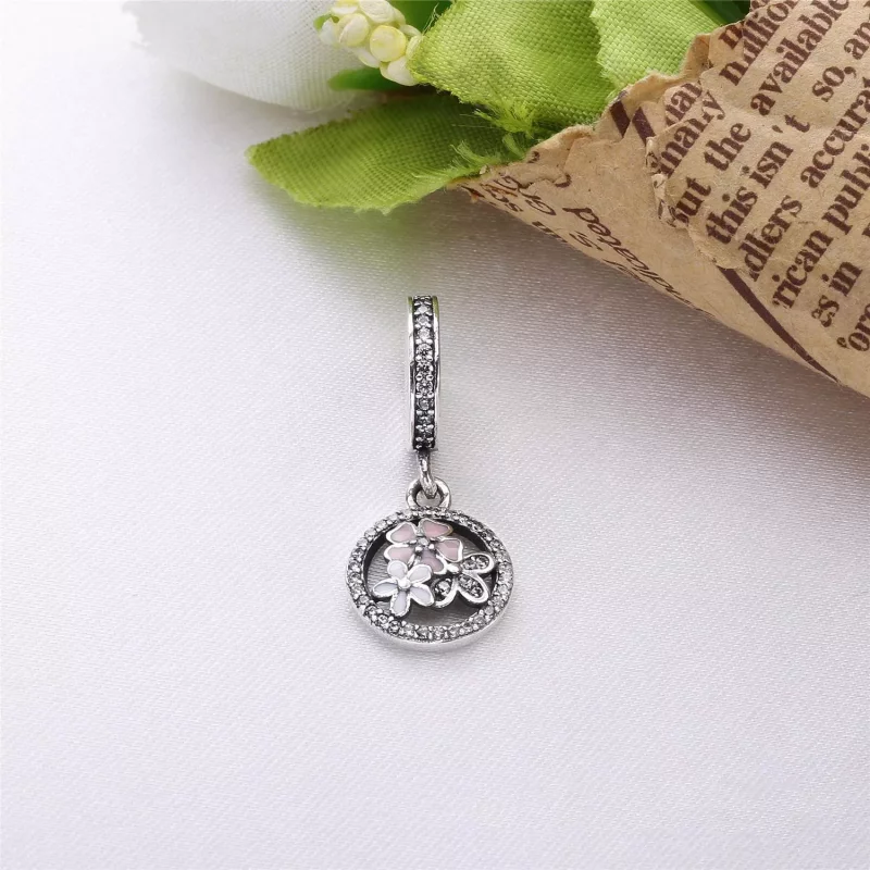 (imagen para) Charm colgante en plata de ley Floraciones po&eacute;ticas PANDORA - Ver 2
