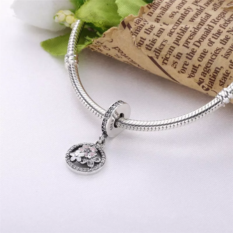 (imagen para) Charm colgante en plata de ley Floraciones po&eacute;ticas PANDORA - Ver 3