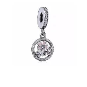 (imagen para) Charm colgante en plata de ley Floraciones po&eacute;ticas PANDORA