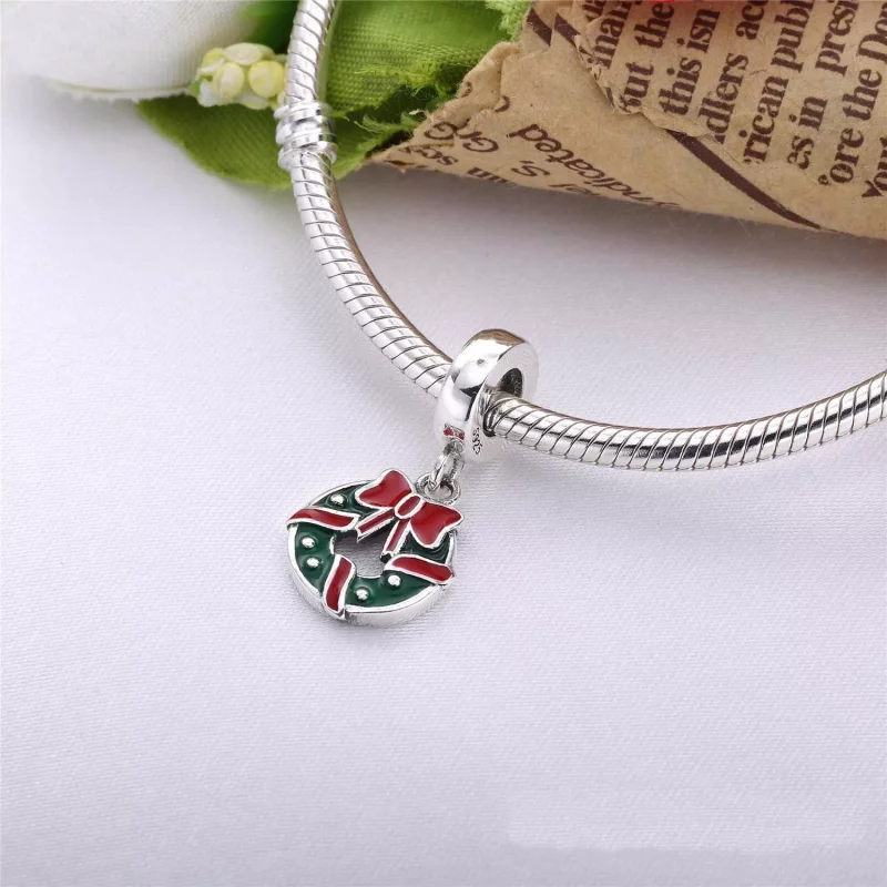 (imagen para) Charm colgante en plata de ley Guirnalda de Navidad - PANDORA - Ver 2