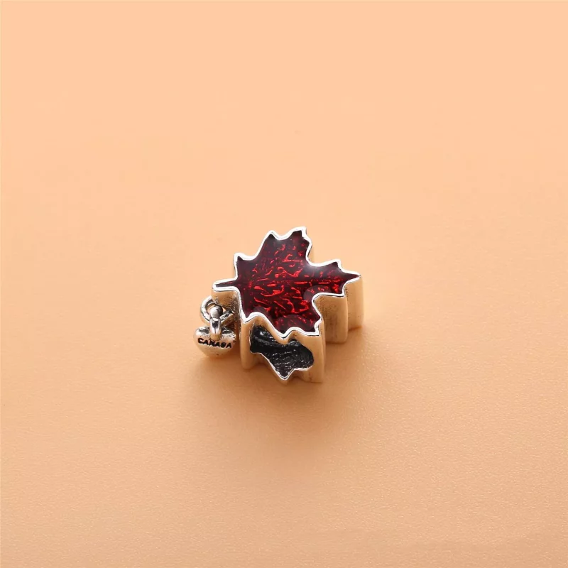 (imagen para) Charm colgante en plata de ley Hoja de arce PANDORA - Ver 3