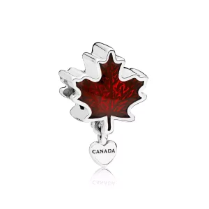 (imagen para) Charm colgante en plata de ley Hoja de arce PANDORA