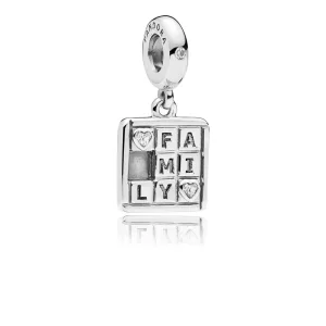 (imagen para) Charm colgante en plata de ley Juego familiar - PANDORA