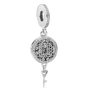 (imagen para) Charm colgante en plata de ley Llave del Amor Real - PANDORA