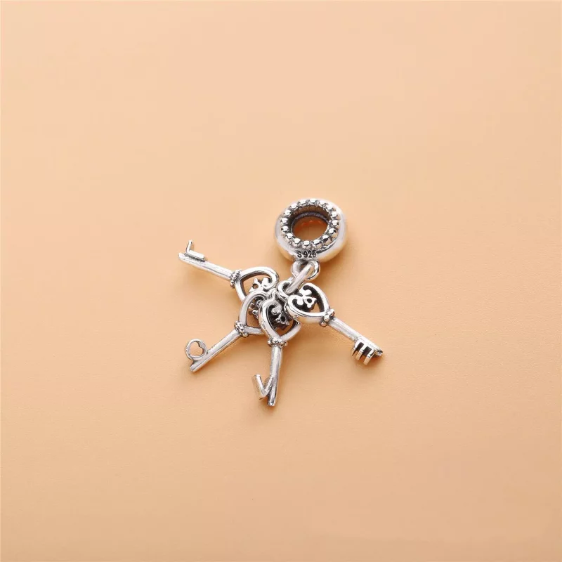 (imagen para) Charm colgante en plata de ley Llaves de Amor - PANDORA - Ver 2