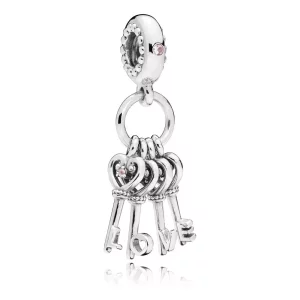 (imagen para) Charm colgante en plata de ley Llaves de Amor - PANDORA