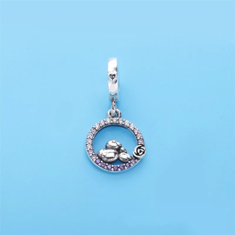 (imagen para) Charm colgante en plata de ley Mam&aacute; P&aacute;jaro y Polluelo - PANDORA - Ver 2