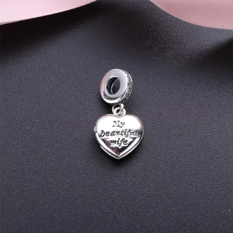 (imagen para) Charm colgante en plata de ley Mi hermosa esposa PANDORA - Ver 3