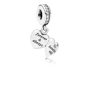 (imagen para) Charm colgante en plata de ley Mi hermosa esposa PANDORA